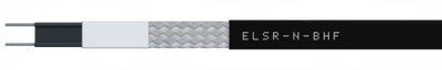 Halogen free, self-regulating heating cable with protective braid