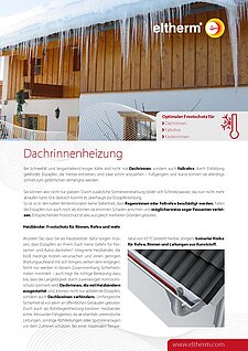 Anwendungsbericht Dachrinnenbeheizung